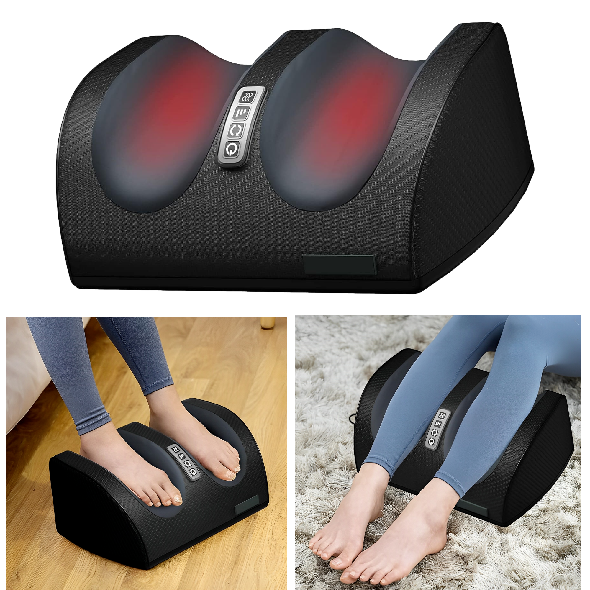 Foot & Calf Massager with Kneading and Air Compression – Heat, Flexible Intensity, Daily Relaxation