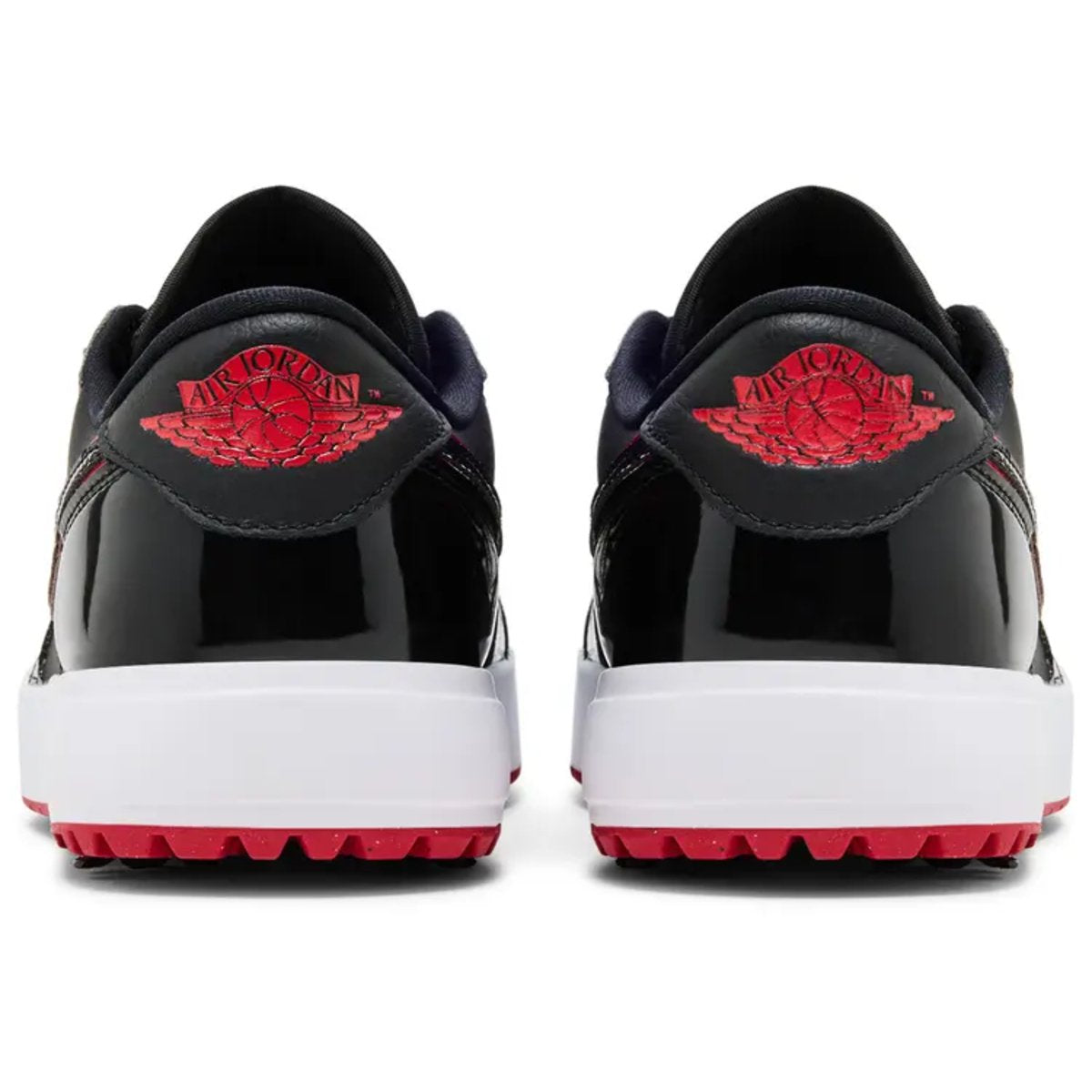 Jordan 1 Low Golf Spiked Bred Black Patent