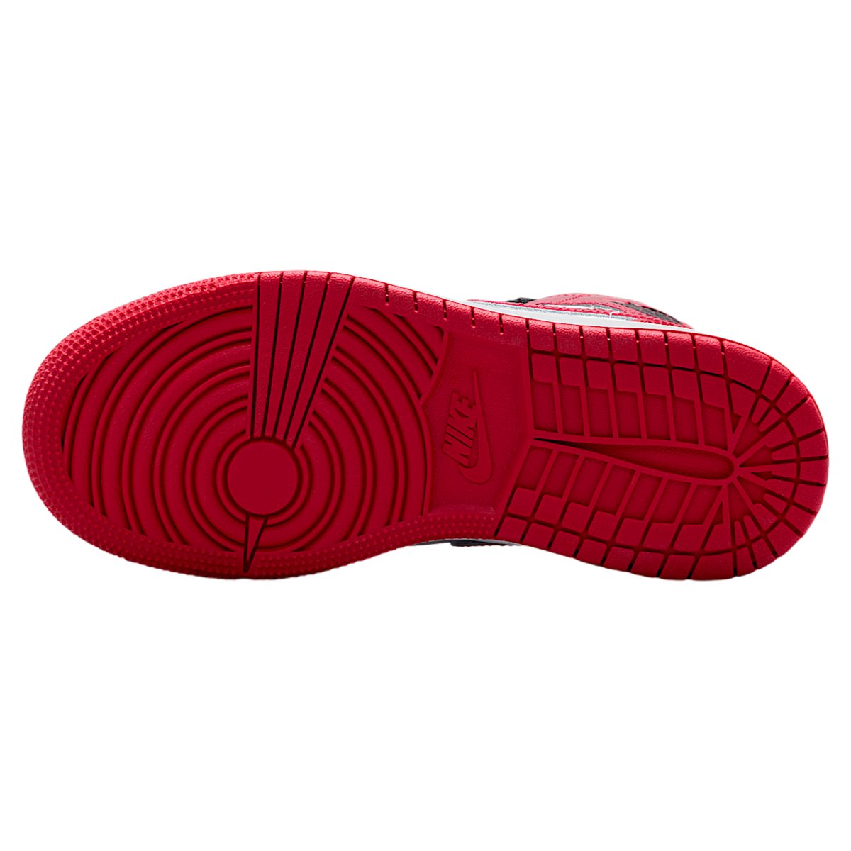 Jordan 1 Mid Patent Bred Toe (GS)