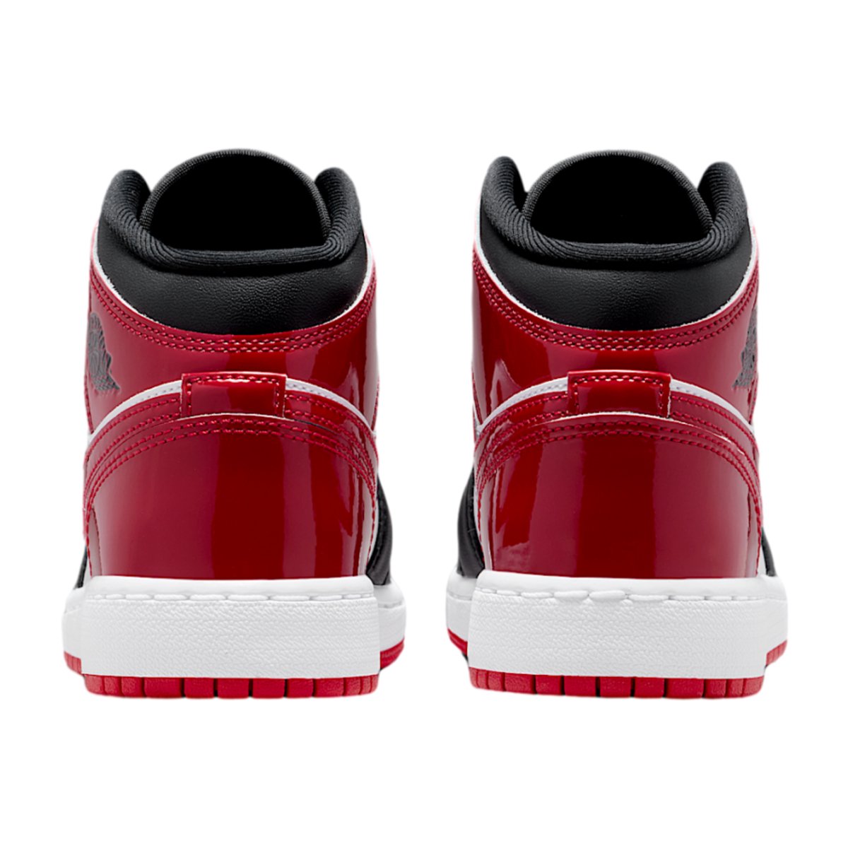 Jordan 1 Mid Patent Bred Toe (GS)