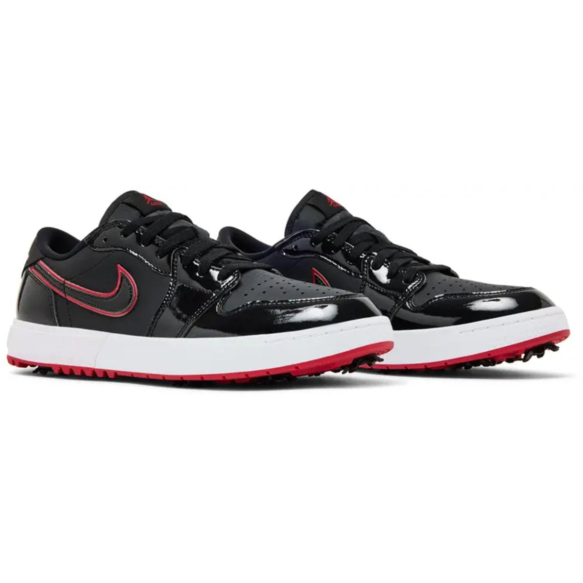 Jordan 1 Low Golf Spiked Bred Black Patent