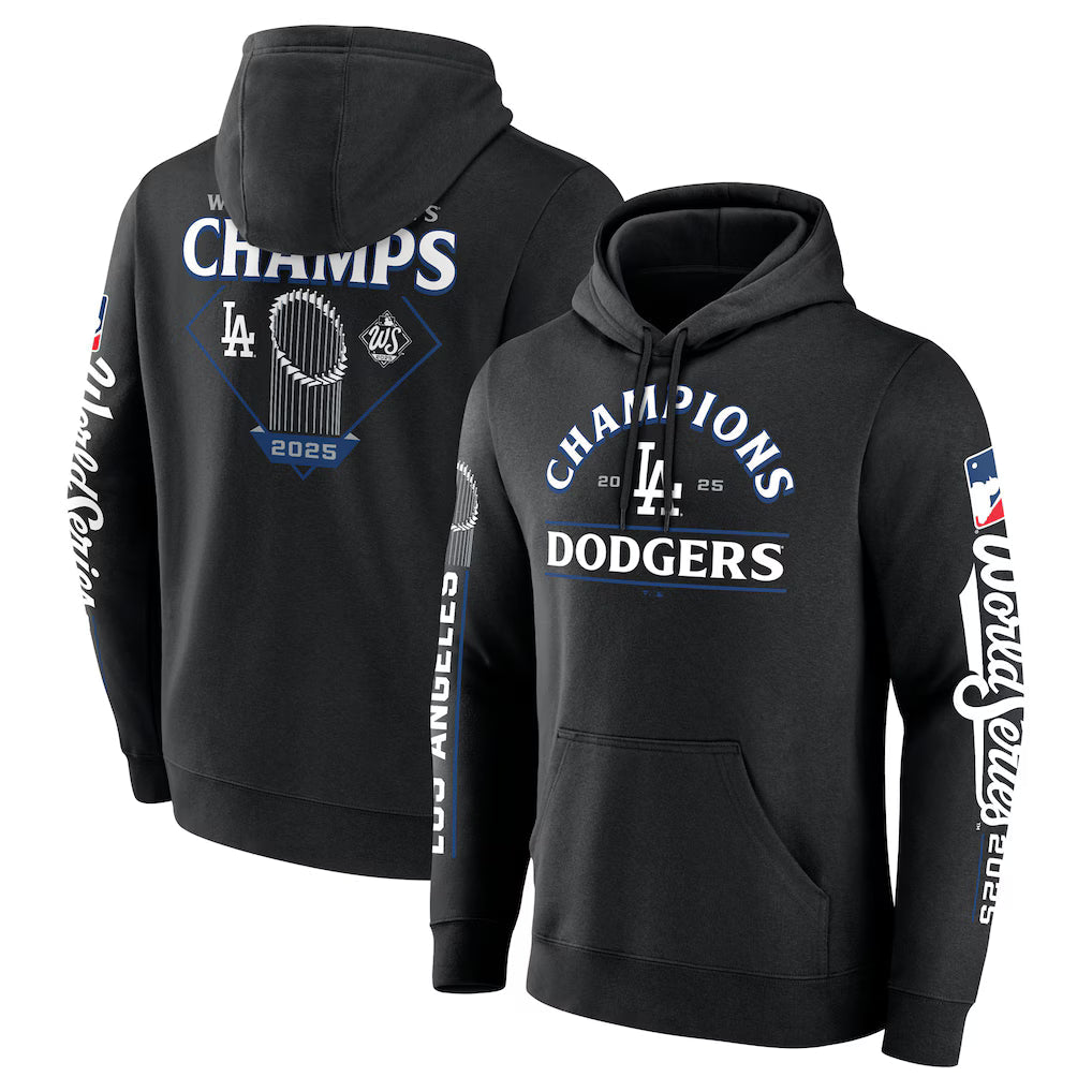 Felpa con Cappuccio Nera Campioni World Series 2025 Los Angeles Dodgers