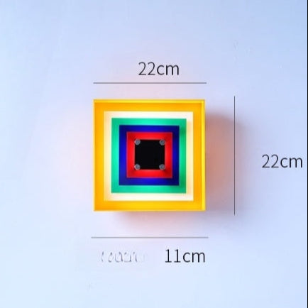 Applique da parete quadrata Memphis Bauhaus LED 1 luce