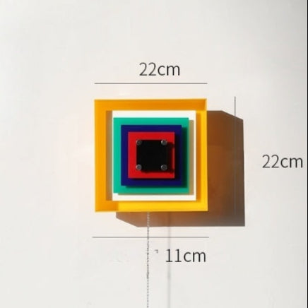 Applique da parete quadrata Memphis Bauhaus LED 1 luce