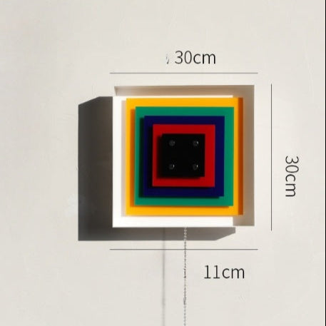 Applique da parete quadrata Memphis Bauhaus LED 1 luce