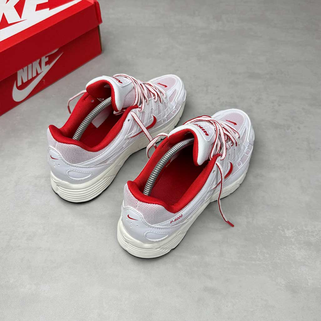 Nike P-6000 White University Red Sail Black