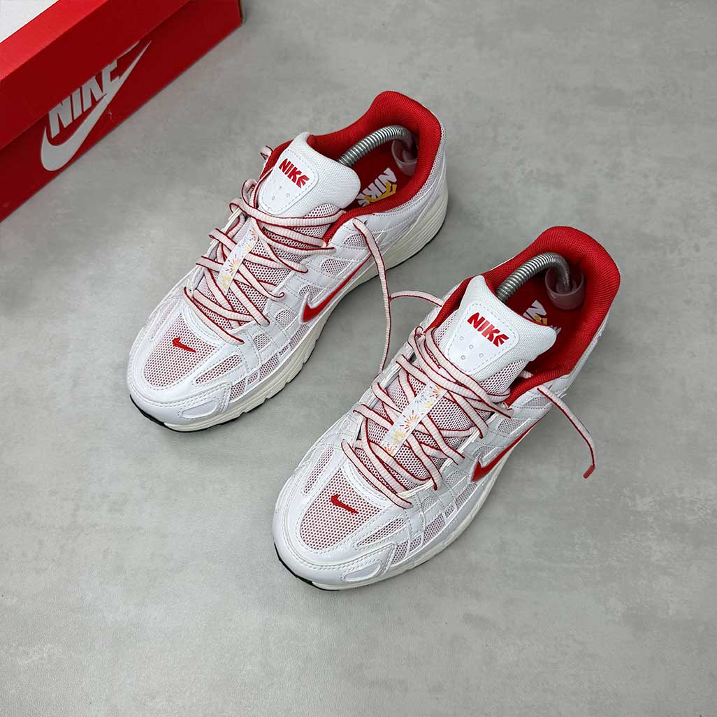 Nike P-6000 White University Red Sail Black