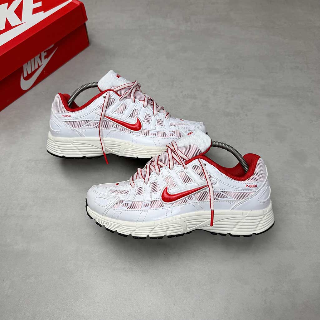 Nike P-6000 White University Red Sail Black