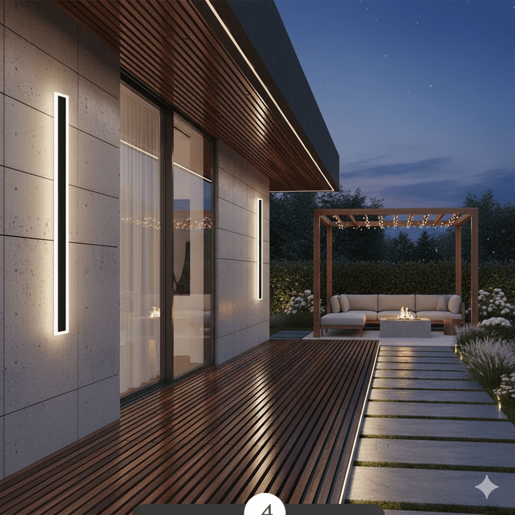 Modern Minimalist Waterproof Linear Wall Light LED