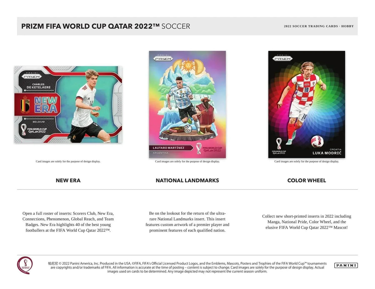 Panini - 2022 FIFA World Cup Prizm Football (Soccer) - Hobby Box (12 Packs)