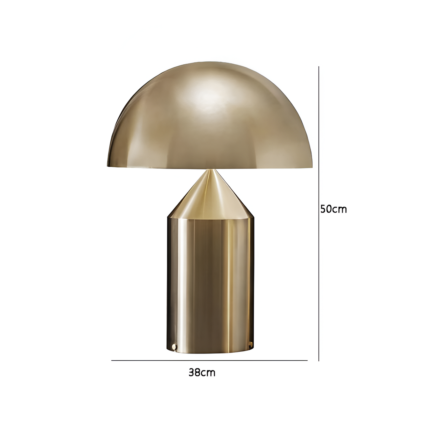 Nordic Brass Dome LED Table Lamp 3-Light