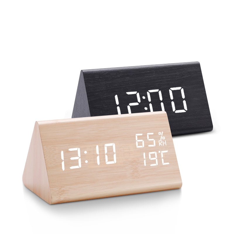 Smart LED Alarm Clock Sleek Digital Display with Temp Sensor