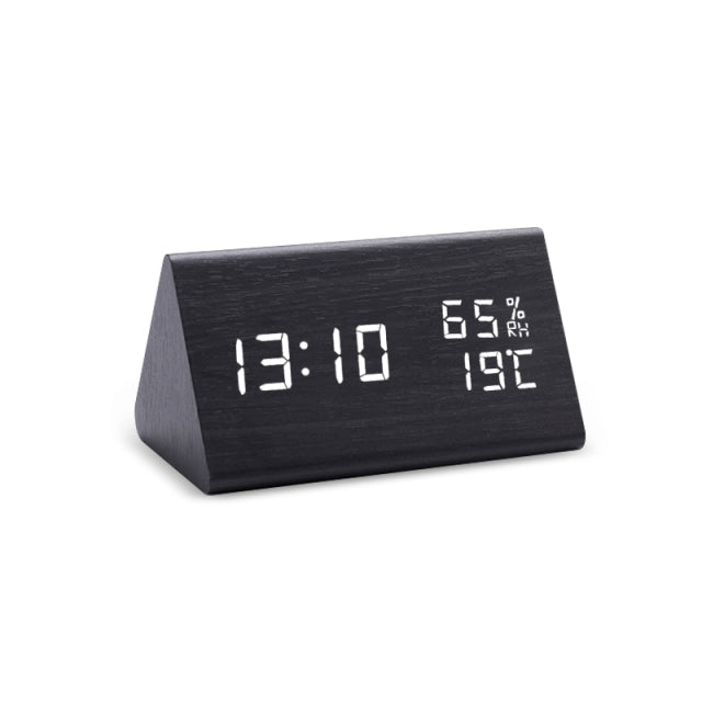 Smart LED Alarm Clock Sleek Digital Display with Temp Sensor
