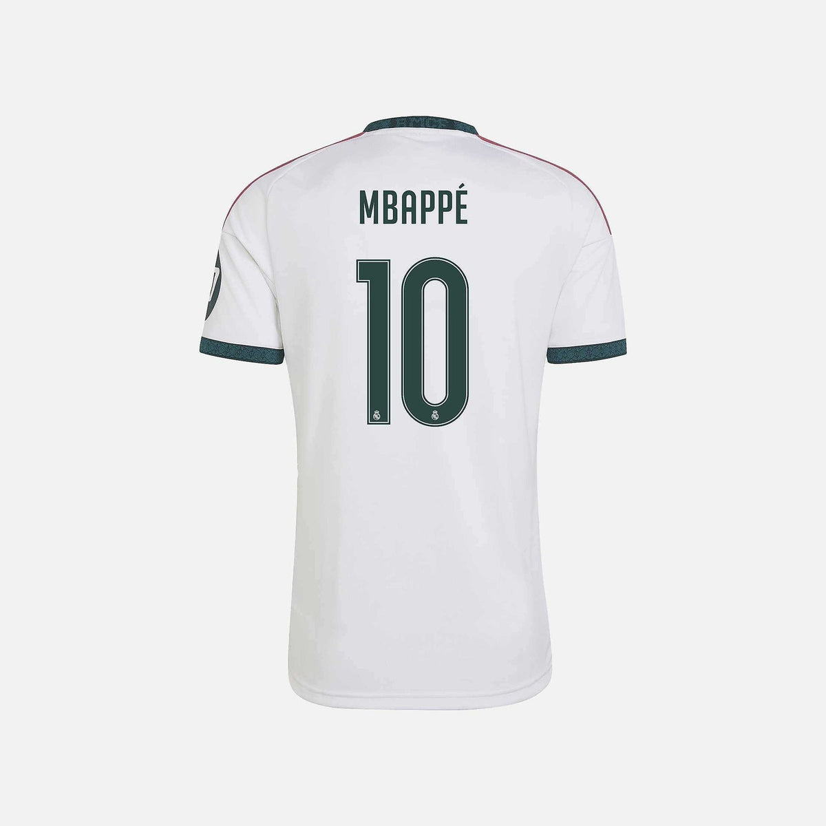 Real Madrid 26/27 thuisshirt — Mbappé 10 — Champions-patch