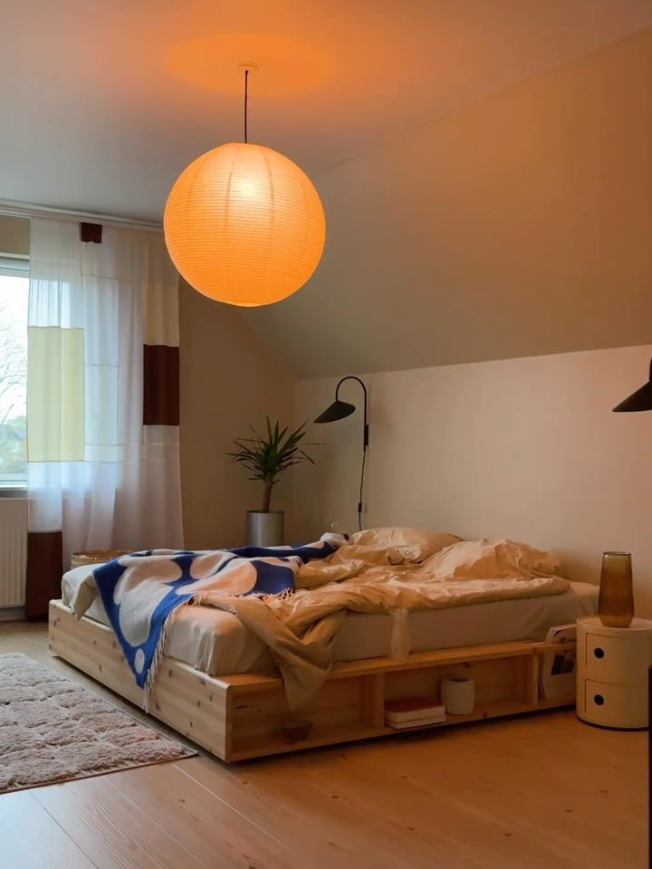 Japanese Washi Paper Globe Pendant Light 1-Light