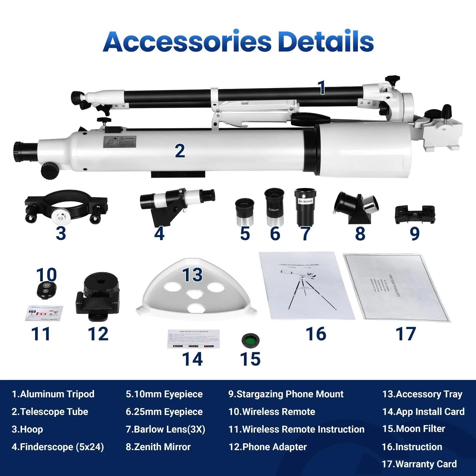 210x Magnification Telescope for Adults & Beginners – Star Tracking App & Pro-Level Design