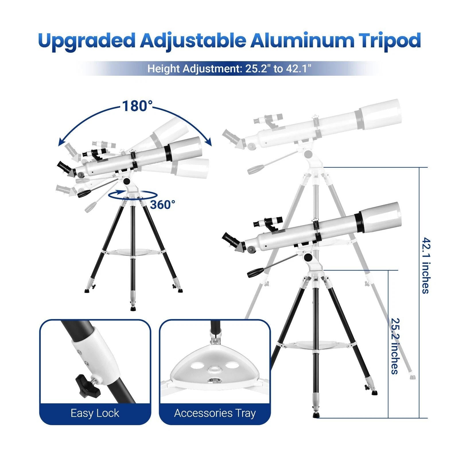 210x Magnification Telescope for Adults & Beginners – Star Tracking App & Pro-Level Design