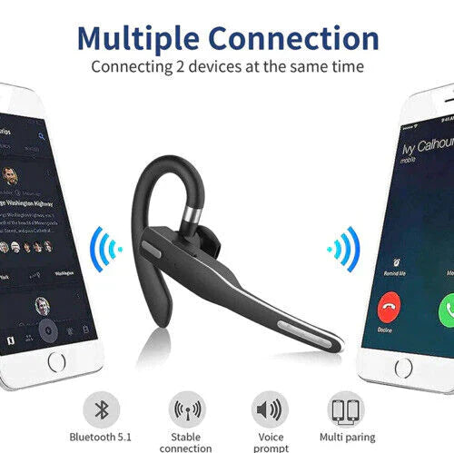 Trucker Dual Mic Cordless Bluetooth 5.1 Noise Cancelling Headset/Earpiece