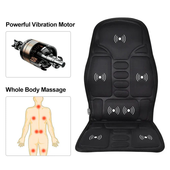 Premium Heated Massage Chair – Back & Neck Cushion with Full-Body Support