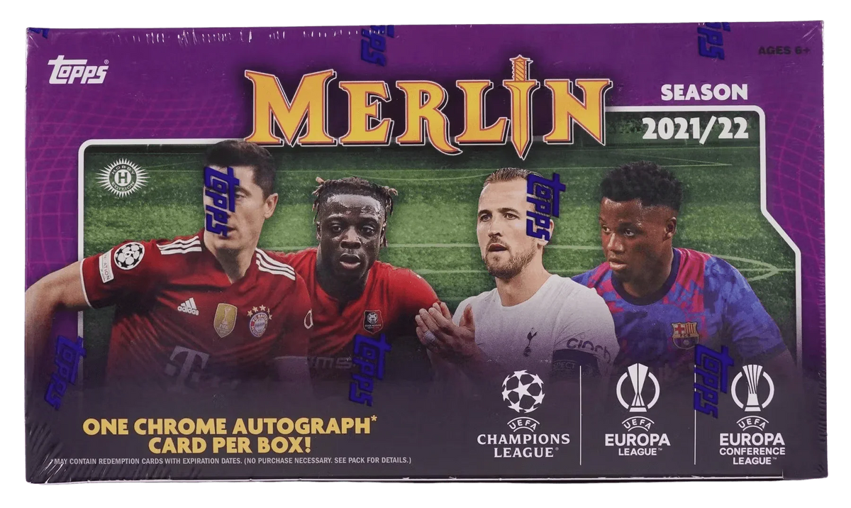 Topps - 2021/22 Chrome Merlin UEFA Champions League Football (Soccer) - Hobby Box