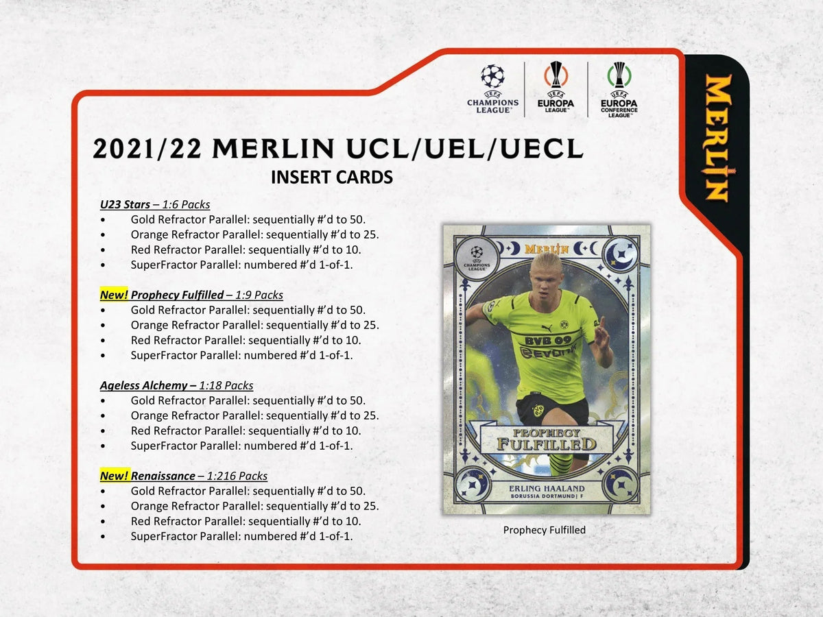 Topps - 2021/22 Chrome Merlin UEFA Champions League Football (Soccer) - Hobby Box