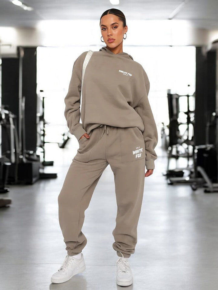 Women's Lounge Set | Pink Cotton Blend Hoodie and Joggers