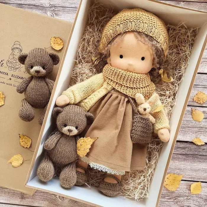 Puili | Handmade Waldorf Doll | Soft, Organic Toy for Emotional Development