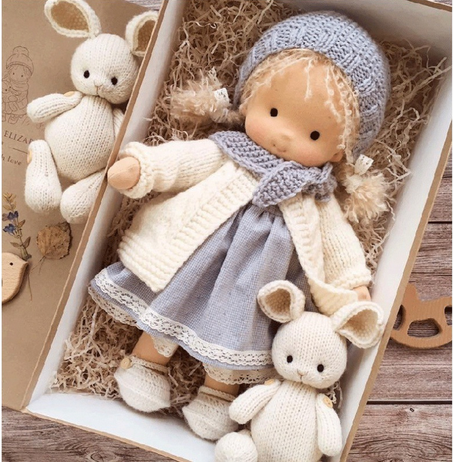 Puili | Handmade Waldorf Doll | Soft, Organic Toy for Emotional Development