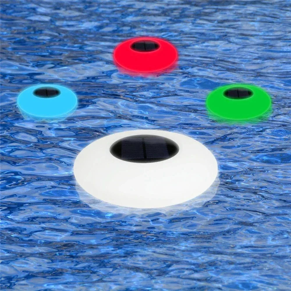 Lampada solare galleggiante rotonda moderna in vetro a LED 1 luce