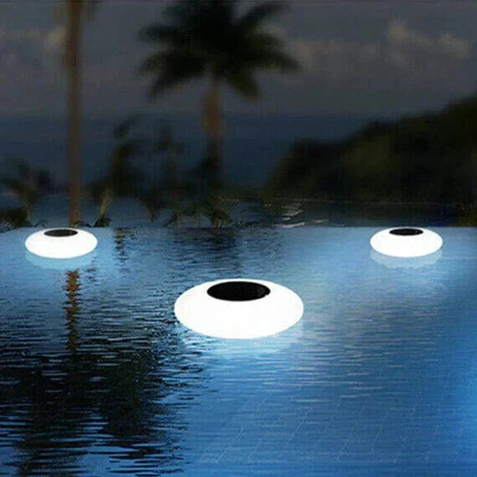 Lampada solare galleggiante rotonda moderna in vetro a LED 1 luce