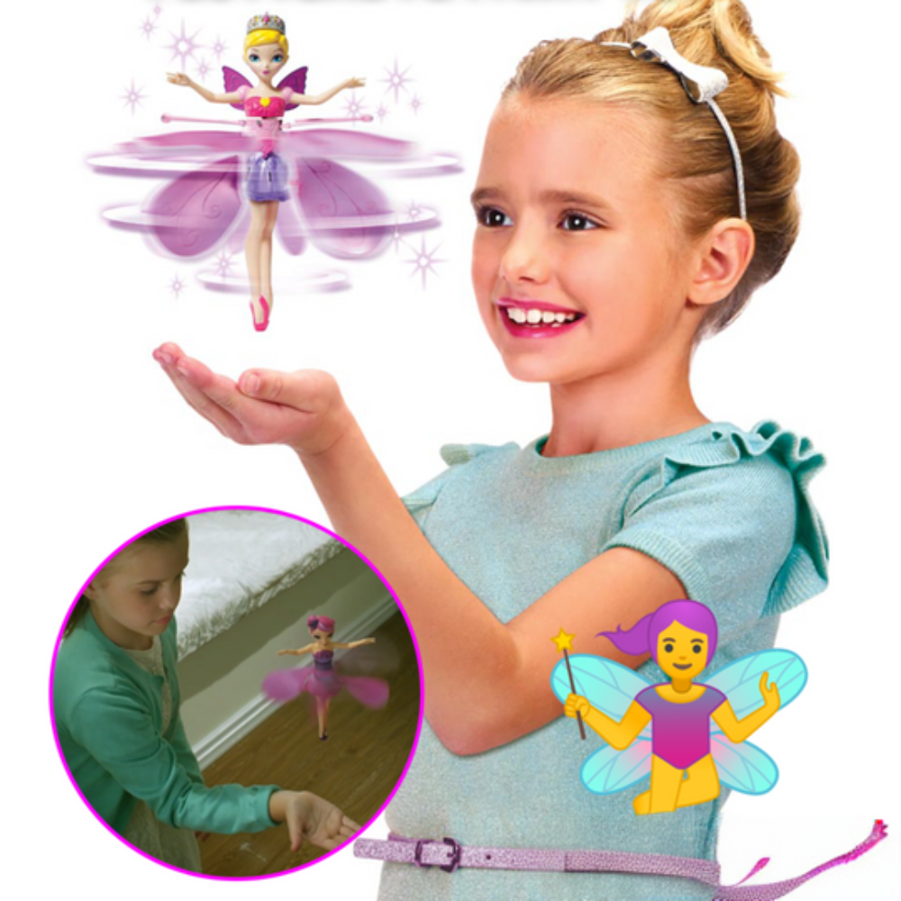 Flying Fairy Princess Toy Rechargeable LED Hand Sensor Children